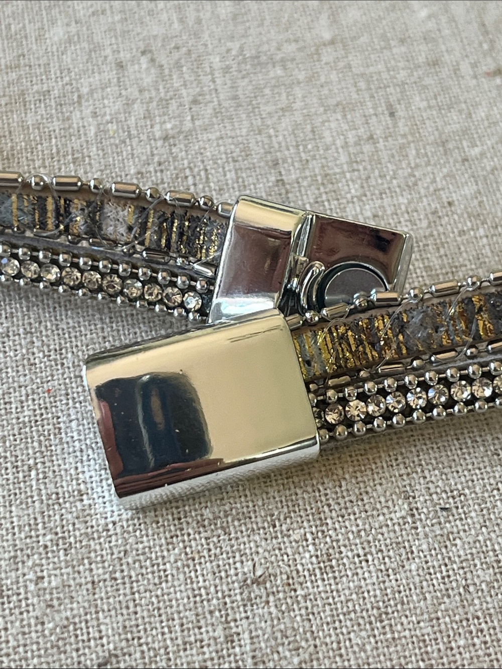 Leather & Rhinestone Wrap Bracelets - Picture 4 of 11